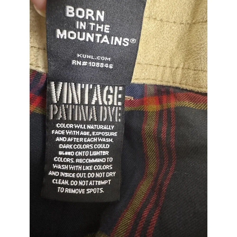 Kuhl Hot Rydr Pants Mens 34x32 Brown Flannel Lined Stretch Winter Workwear